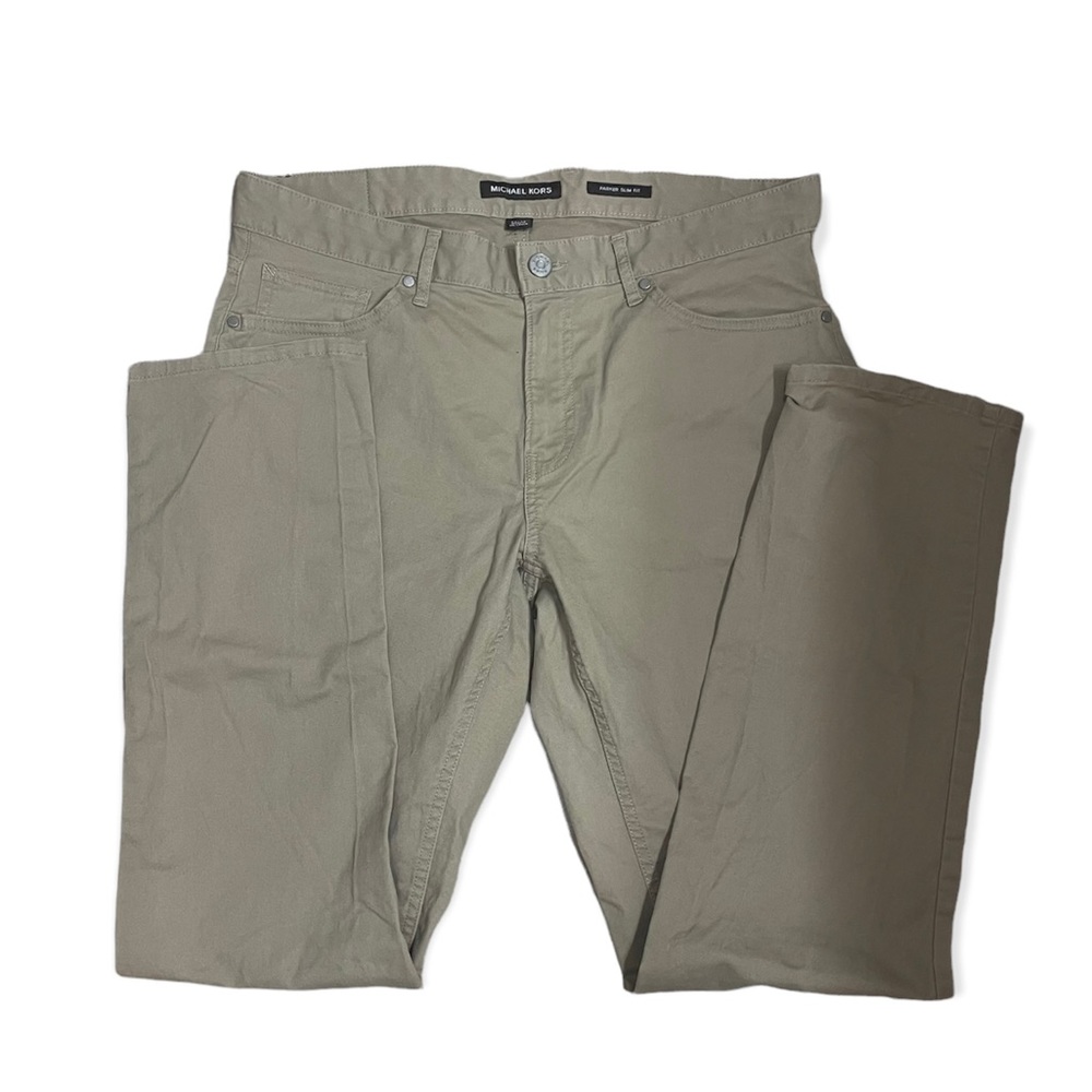 Michael Kors Parker Slim Fit Khaki Pants (Jeans)
